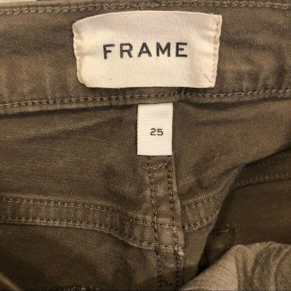 FRAME Le High Skinny Coated Military High Waist Size 25 - Picture 7 of 8